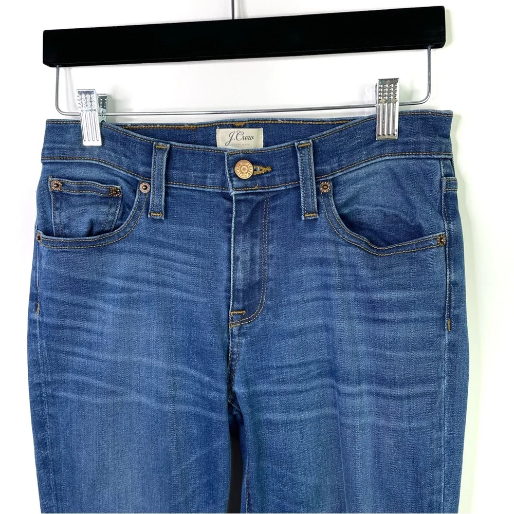 J. Crew Matchstick Jeans Midrise Medium Wash Stretch Womens Style E0070 Size 25 - Picture 3 of 12